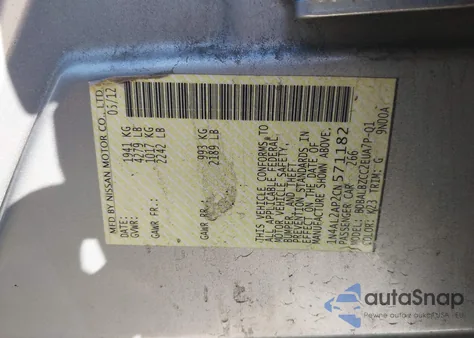 2012 Nissan Altima 2.5 S из США, поврежденный, VIN 1N4AL2AP2CN571182